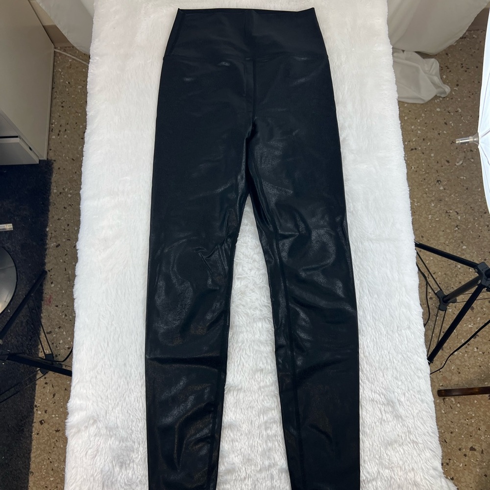CARBON38 Women’s Black High Waist Shimmer Leggings Sz M